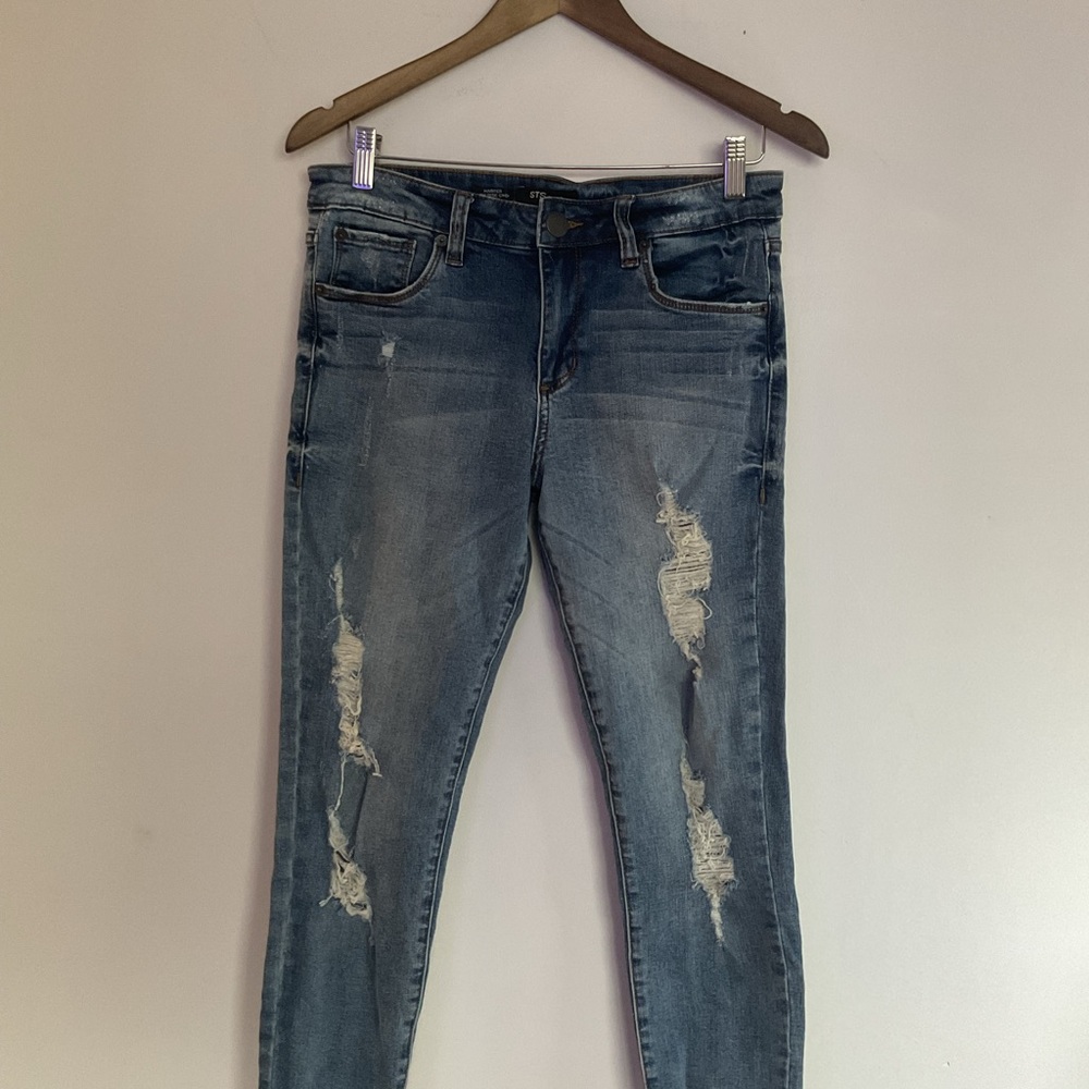 STS Blue High Rise Crop Skinny Jeans